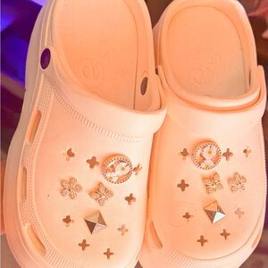 Embellished white Slip-On Clogs